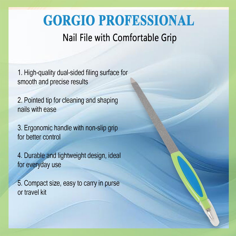 Gorgio Professional ECO00147 Double Sided Nail Care Files Cuticle Trimmer (Colour & Shape May Vary)