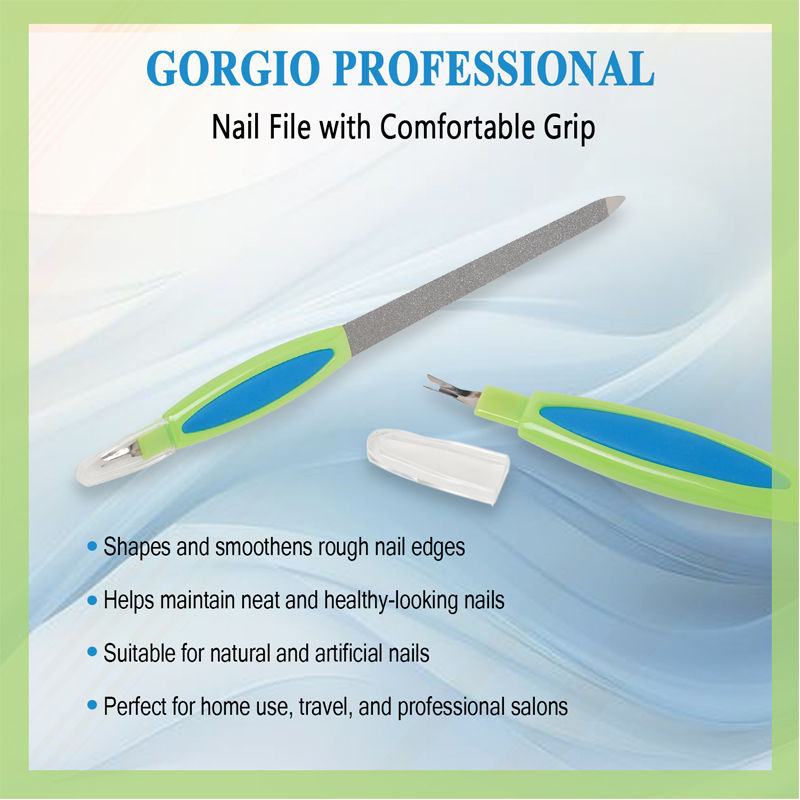 Gorgio Professional ECO00147 Double Sided Nail Care Files Cuticle Trimmer (Colour & Shape May Vary)
