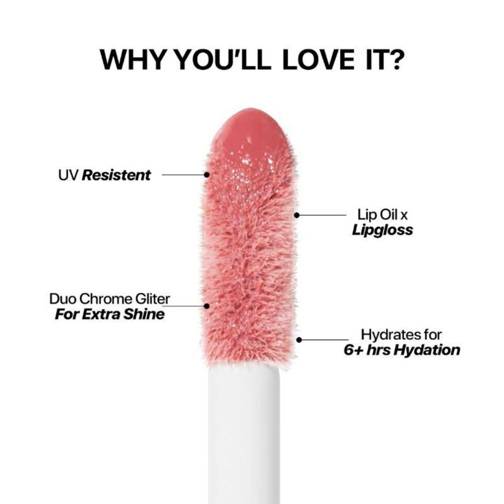 Flossy Cosmetics Lip Glaze High Shine and Pigment Lip Gloss Oil for Glossy and Fuller Lips