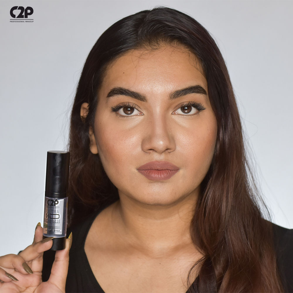 C2P Pro Ultra HD Poreless Peach Matte Highlighting Pre Base Primer Absorbs Oil and Hydrates Skin