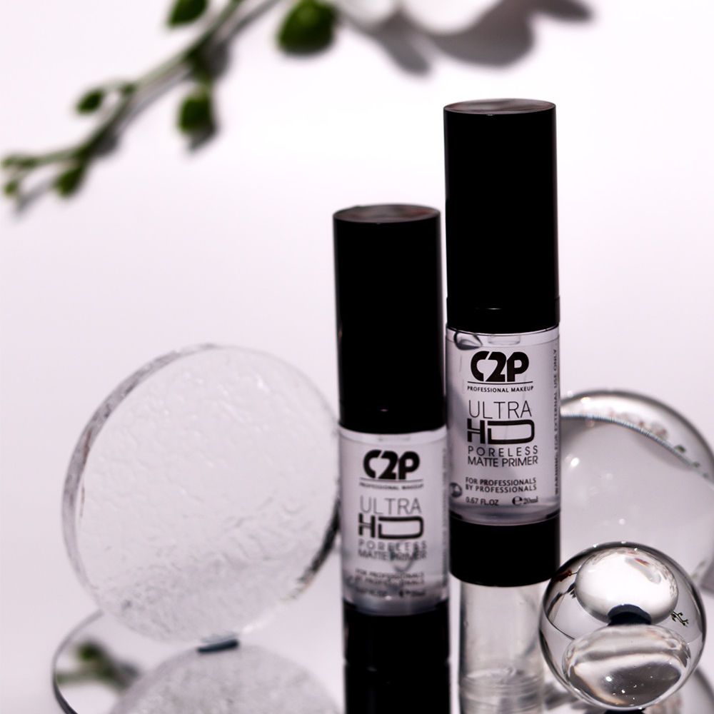 C2P Pro Ultra HD Poreless Peach Matte Highlighting Pre Base Primer Absorbs Oil and Hydrates Skin