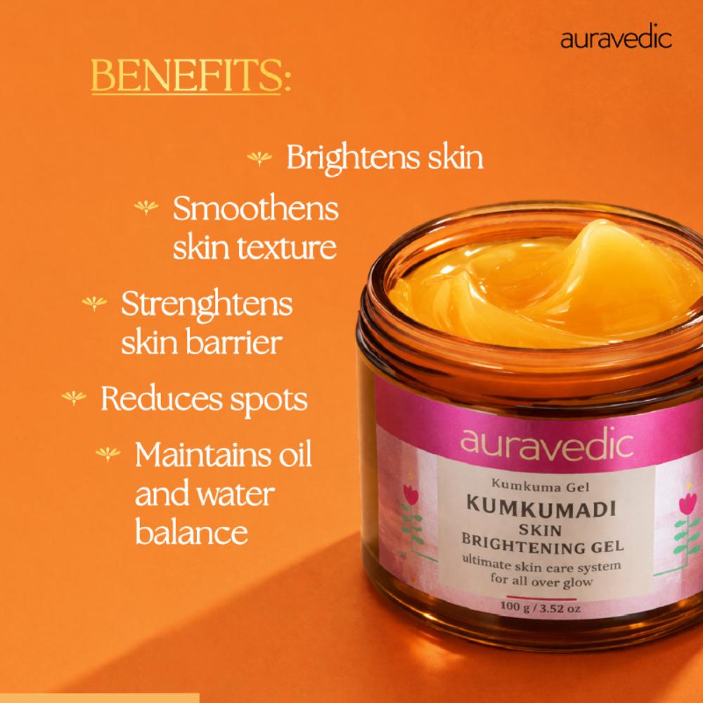 Auravedic Kumkumadi Gel Kumkumadi Tailam Kumkumadi Oil Skin Brightening Gel For Pigmentation
