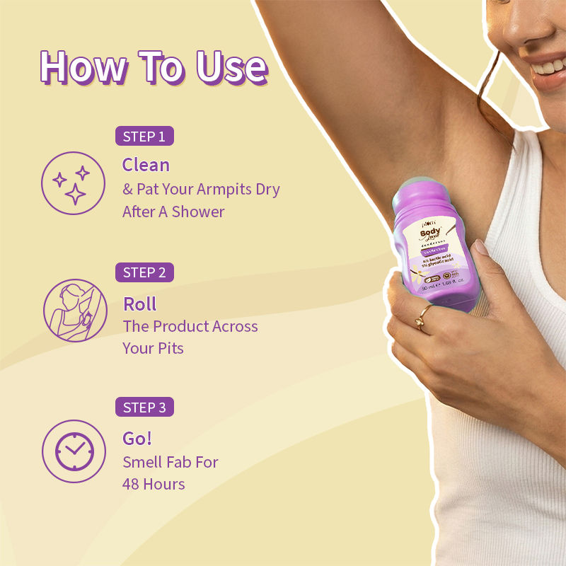 Plum BodyLovin Vanilla Vibes Deodorant Roll-On Controls Underarm Odor 50Ml