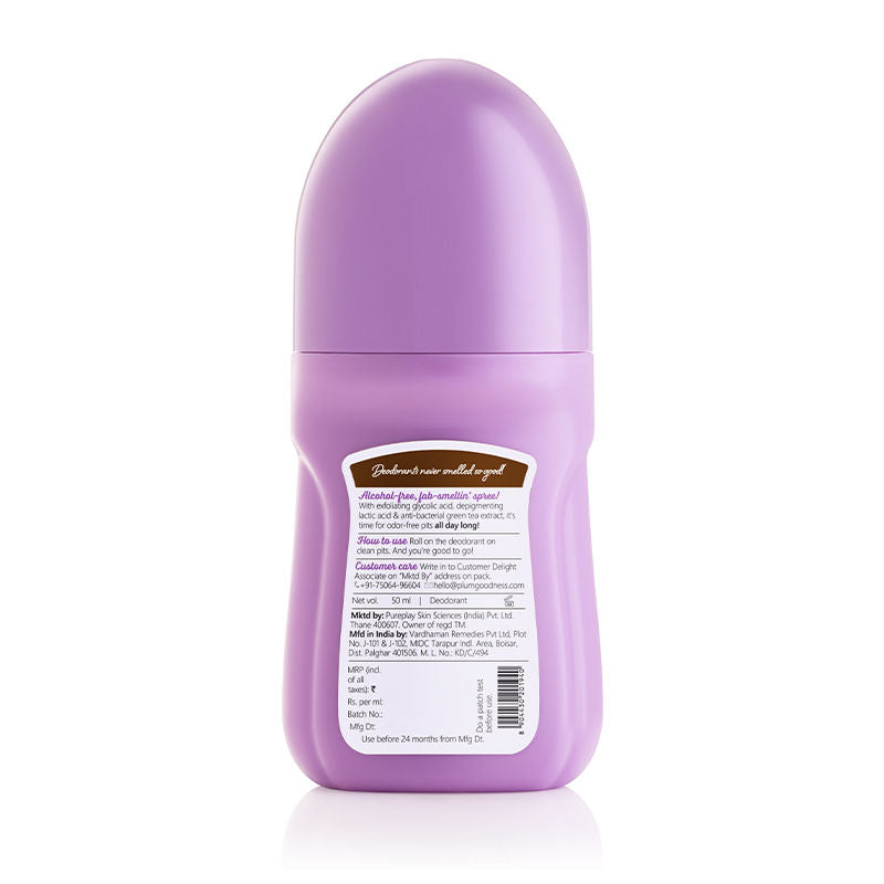 Plum BodyLovin Vanilla Vibes Deodorant Roll-On Controls Underarm Odor 50Ml