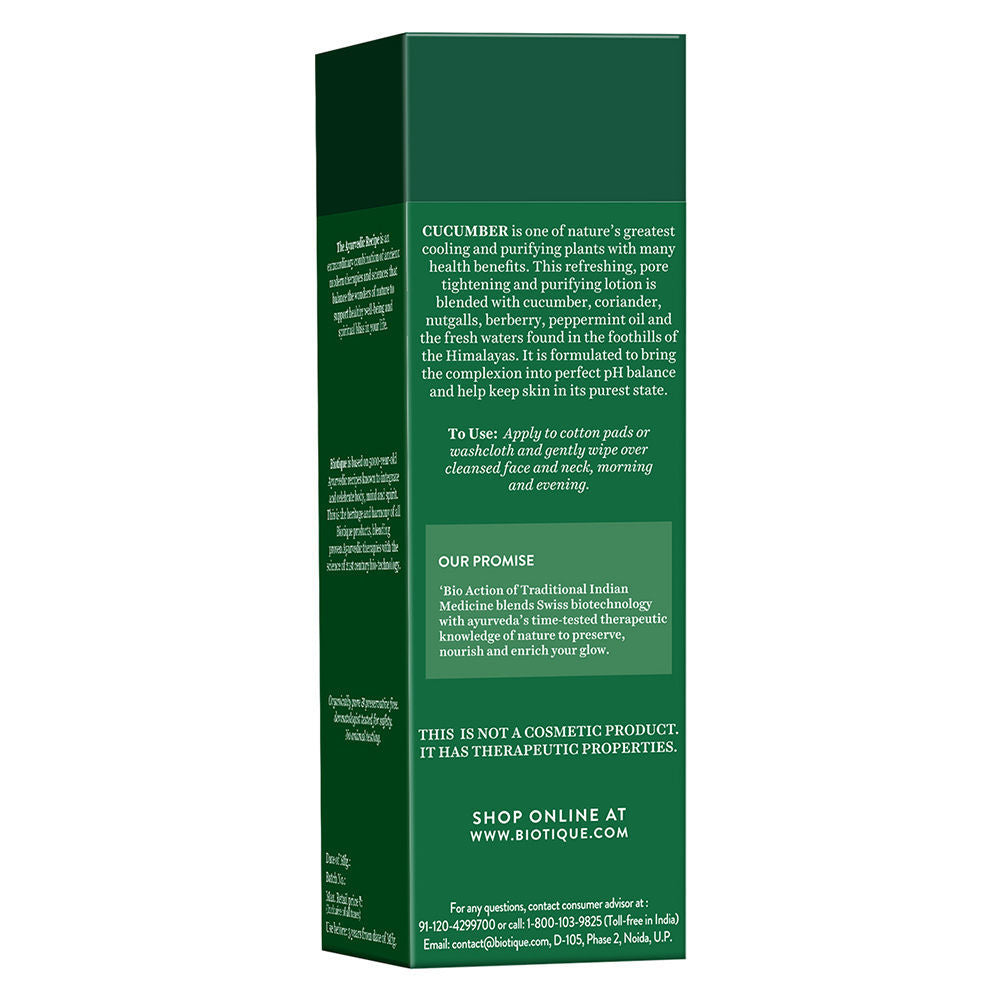 Biotique Bio Cucumber Pore Tightening Toner With Himalayan Waters