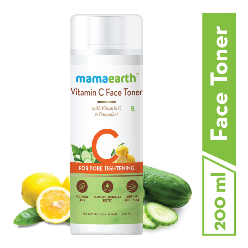 Mamaearth Vitamin C Face Toner with Witch Hazel for Pore Tightening and All Skin Types