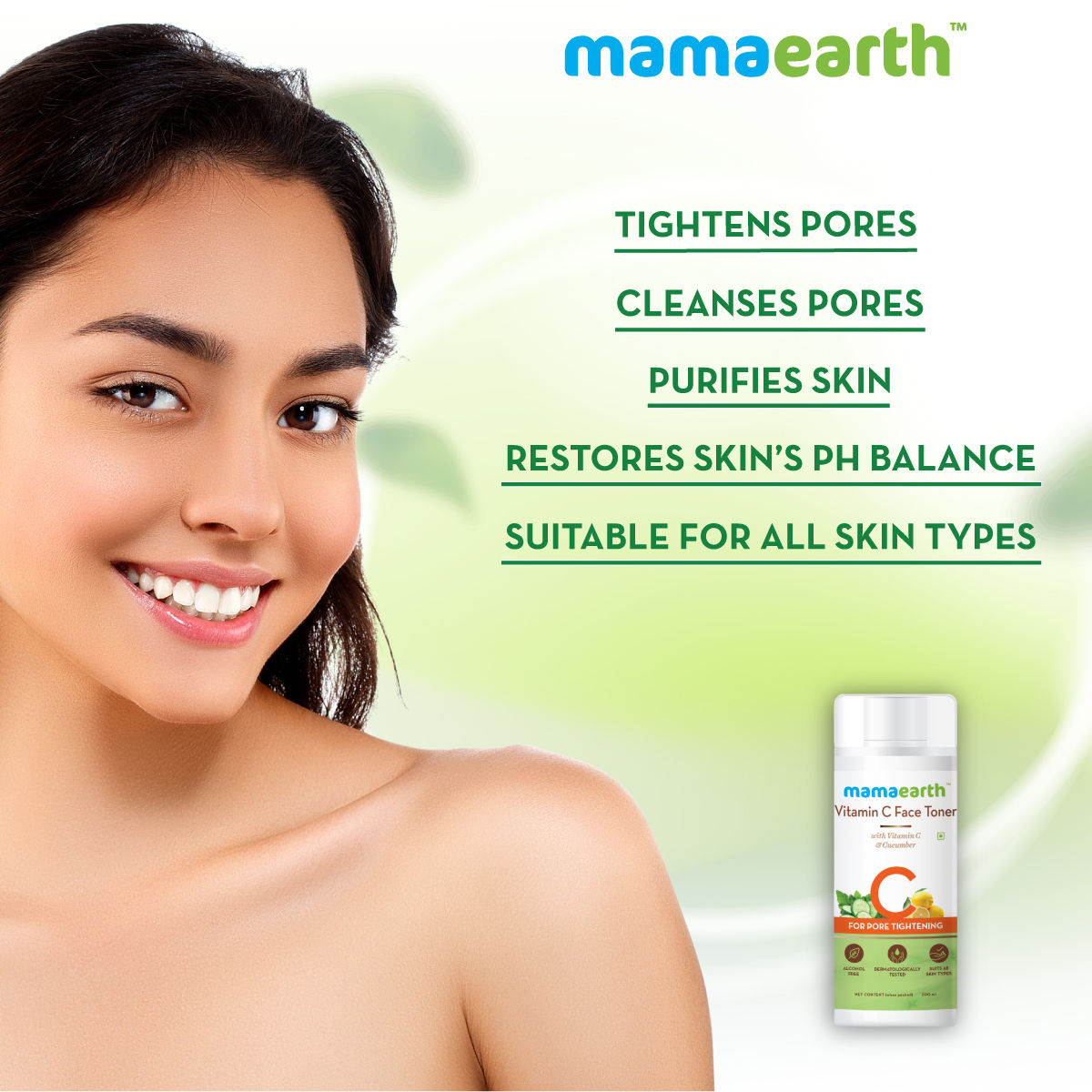 Mamaearth Vitamin C Face Toner with Witch Hazel for Pore Tightening and All Skin Types