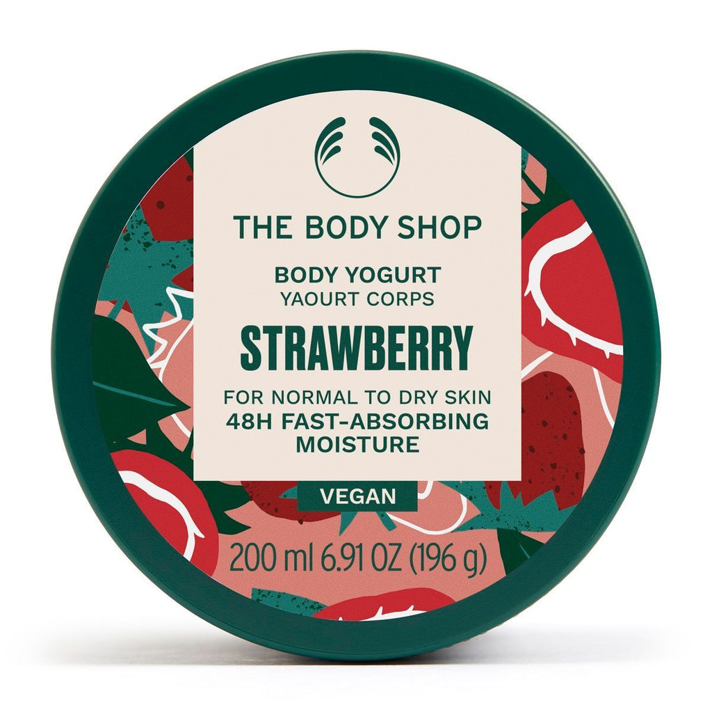 The Body Shop Strawberry Body Yogurt, 48-Hour Hydration, Strawberry Oil & Shea Butter