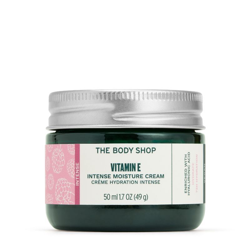 The Body Shop Vitamin E Intense Moisture Cream 72H Hydration Hyaluronic Acid & Raspberry Seed Oil