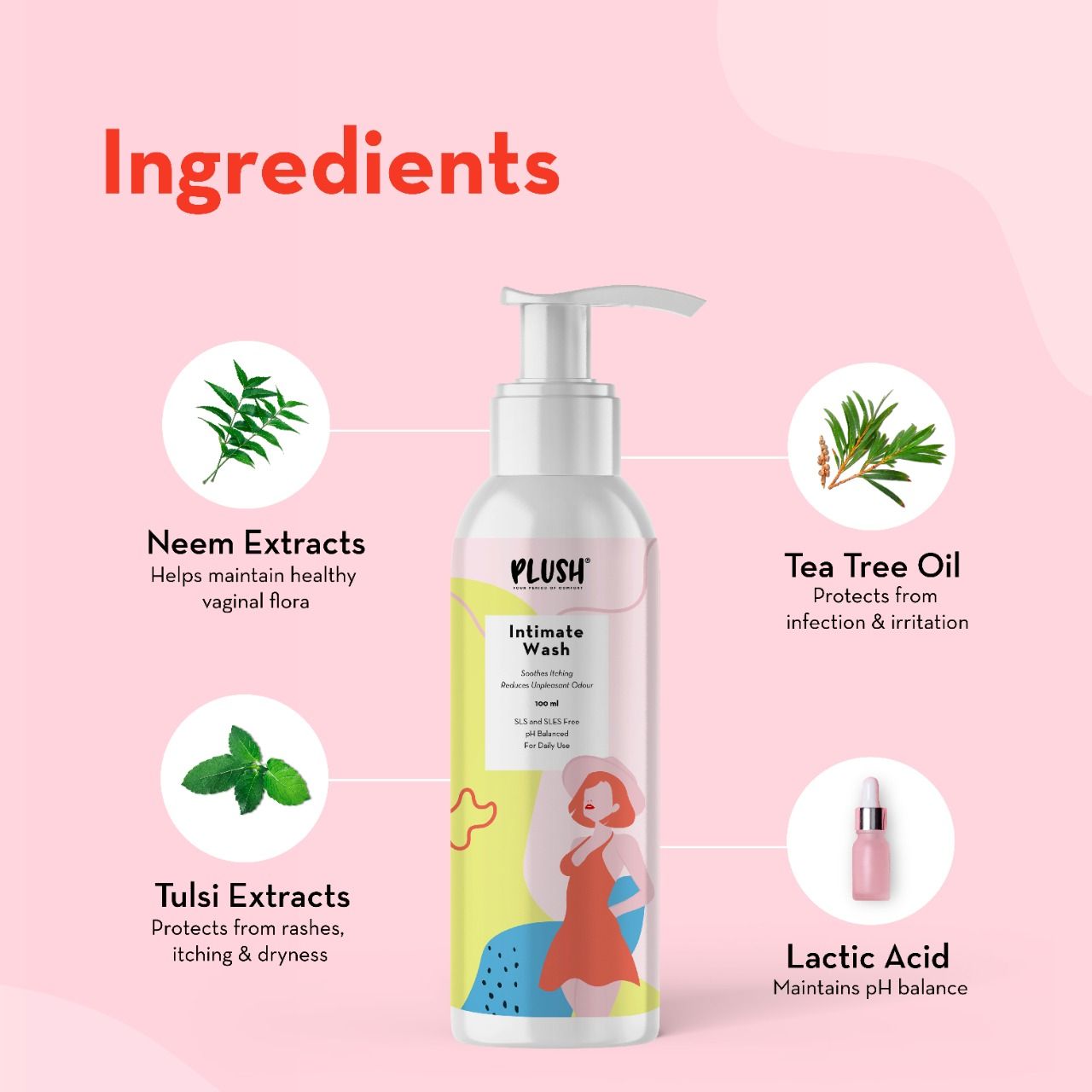 Plush All Natural Intimate Wash for Women