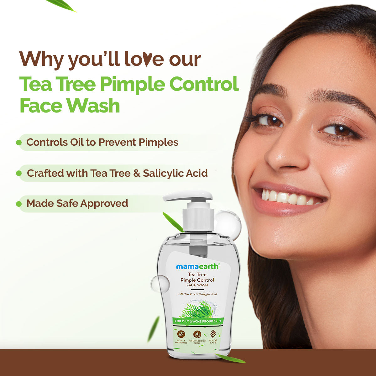 Mamaearth Face Wash With Tea Tree Oil And Neem Extract For Acne &pimples
