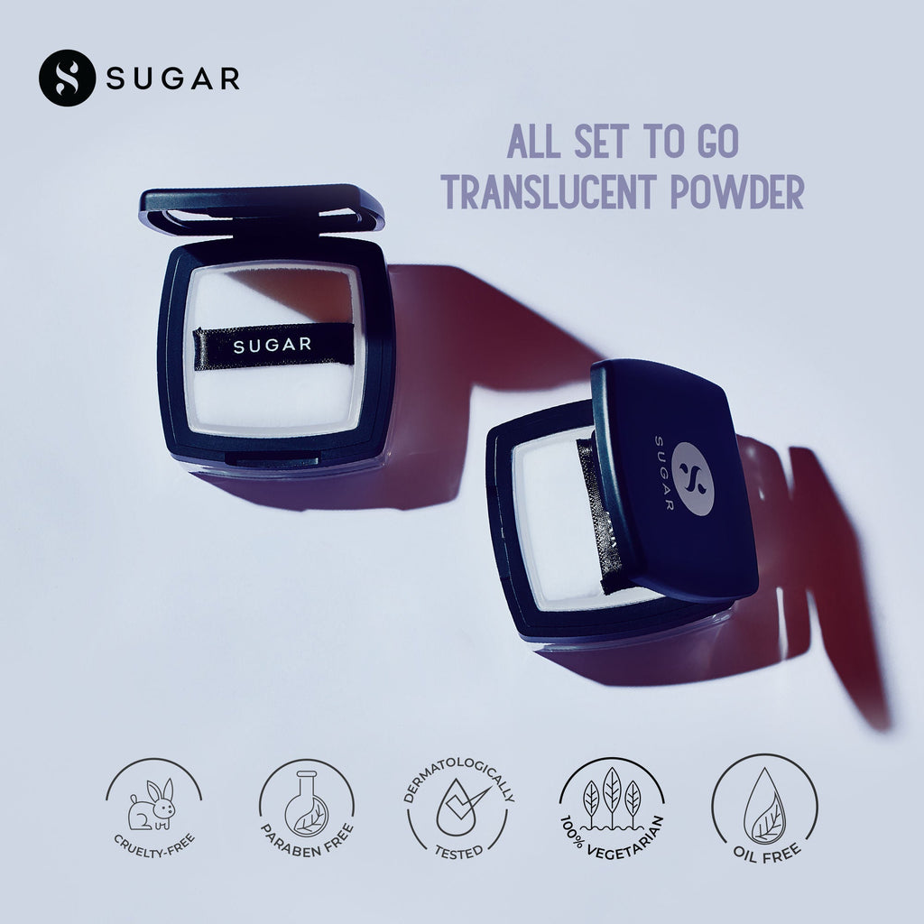 SUGAR All Set To Go Translucent Powder For Face|Setting Loose Powder |Lightweight| Matte Finish