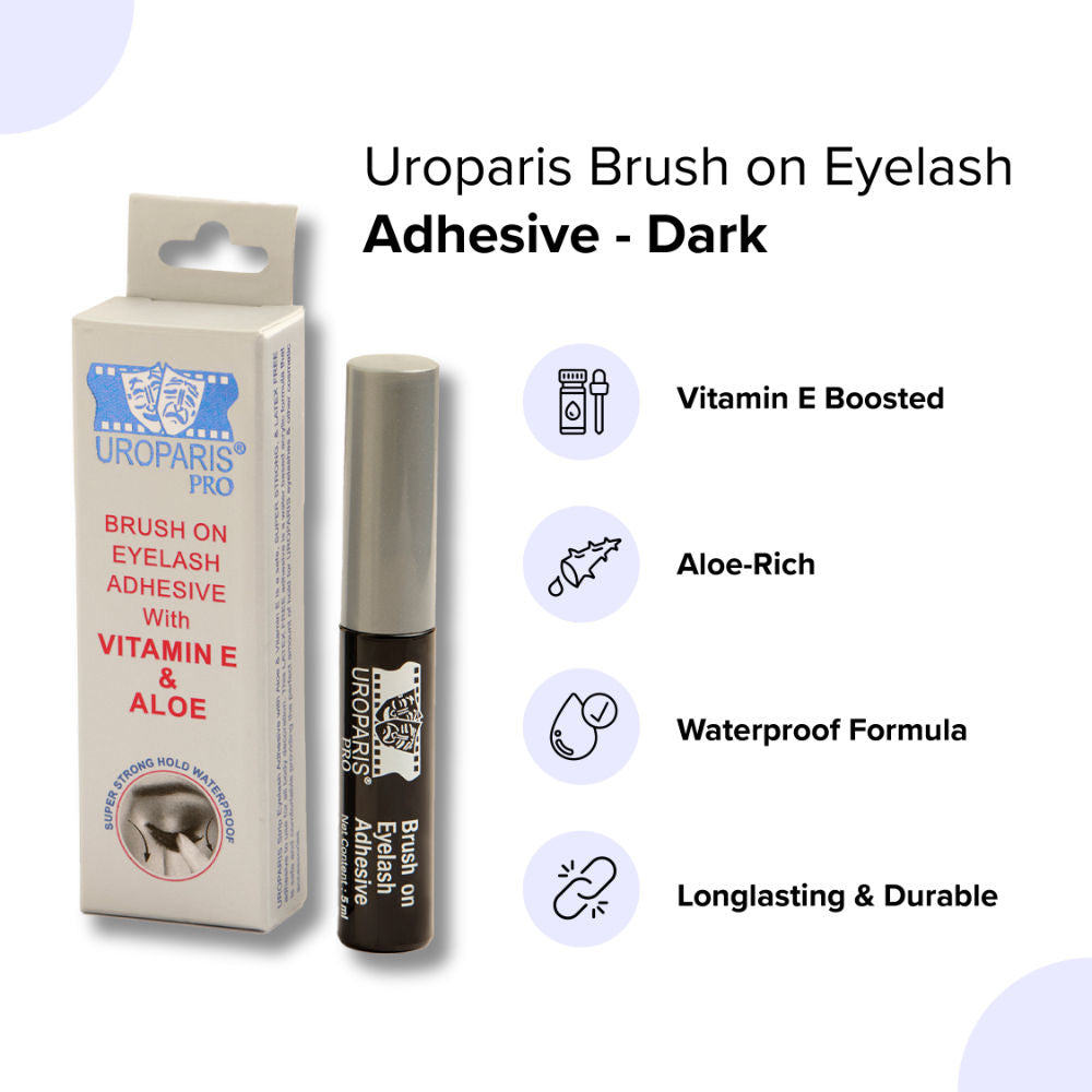 Uroparis Pro Eyelash Adhesive Vitamin E & Aloe - Dark