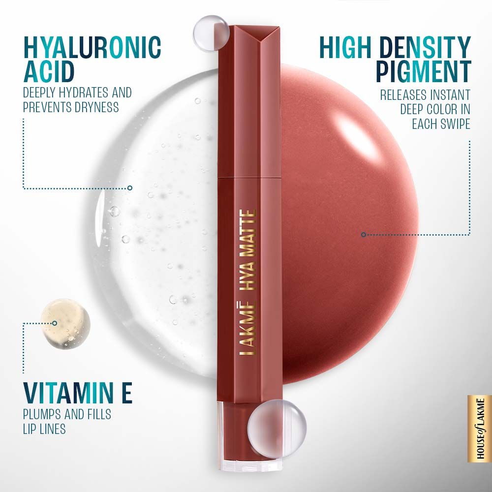 Lakme 9to5 Hya Matte Liquid Lipstick + Hyaluronic Acid