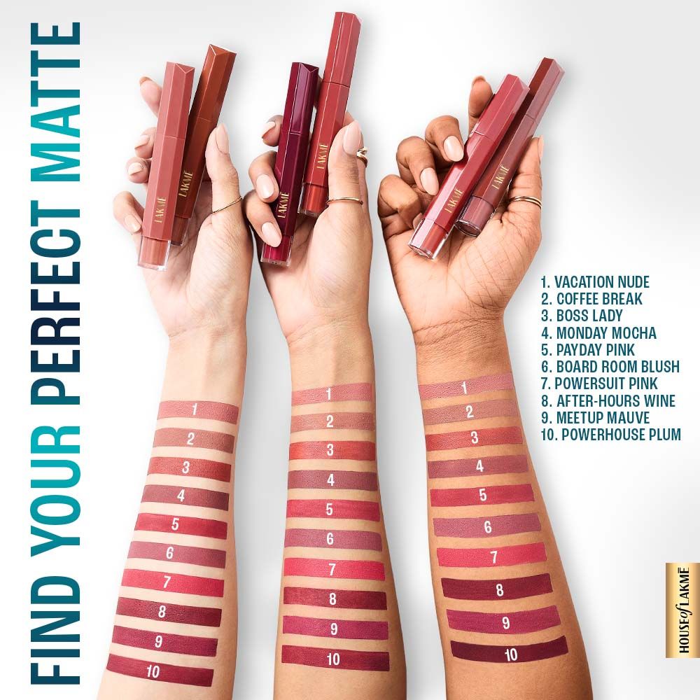 Lakme 9to5 Hya Matte Liquid Lipstick + Hyaluronic Acid