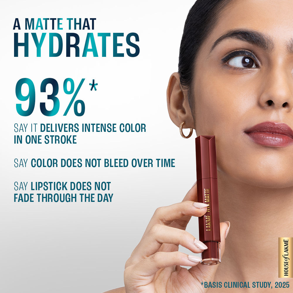 Lakme 9to5 Hya Matte Liquid Lipstick + Hyaluronic Acid