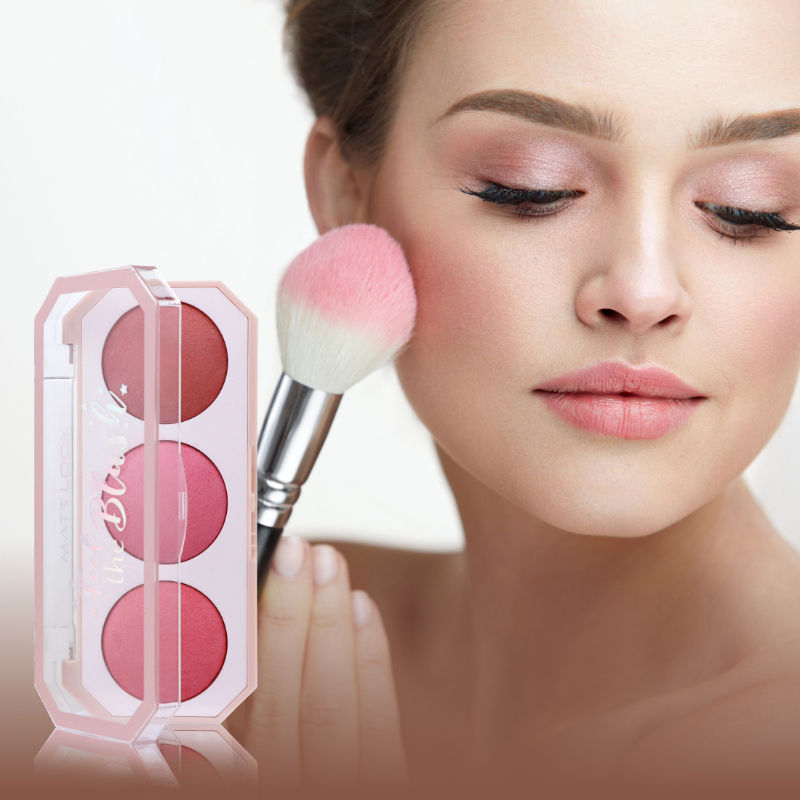 Matt look Feel The Blush Baked Blush Trio Palette