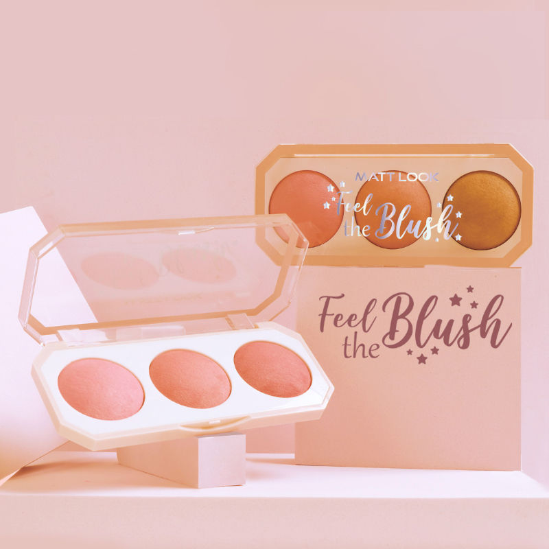 Matt look Feel The Blush Baked Blush Trio Palette