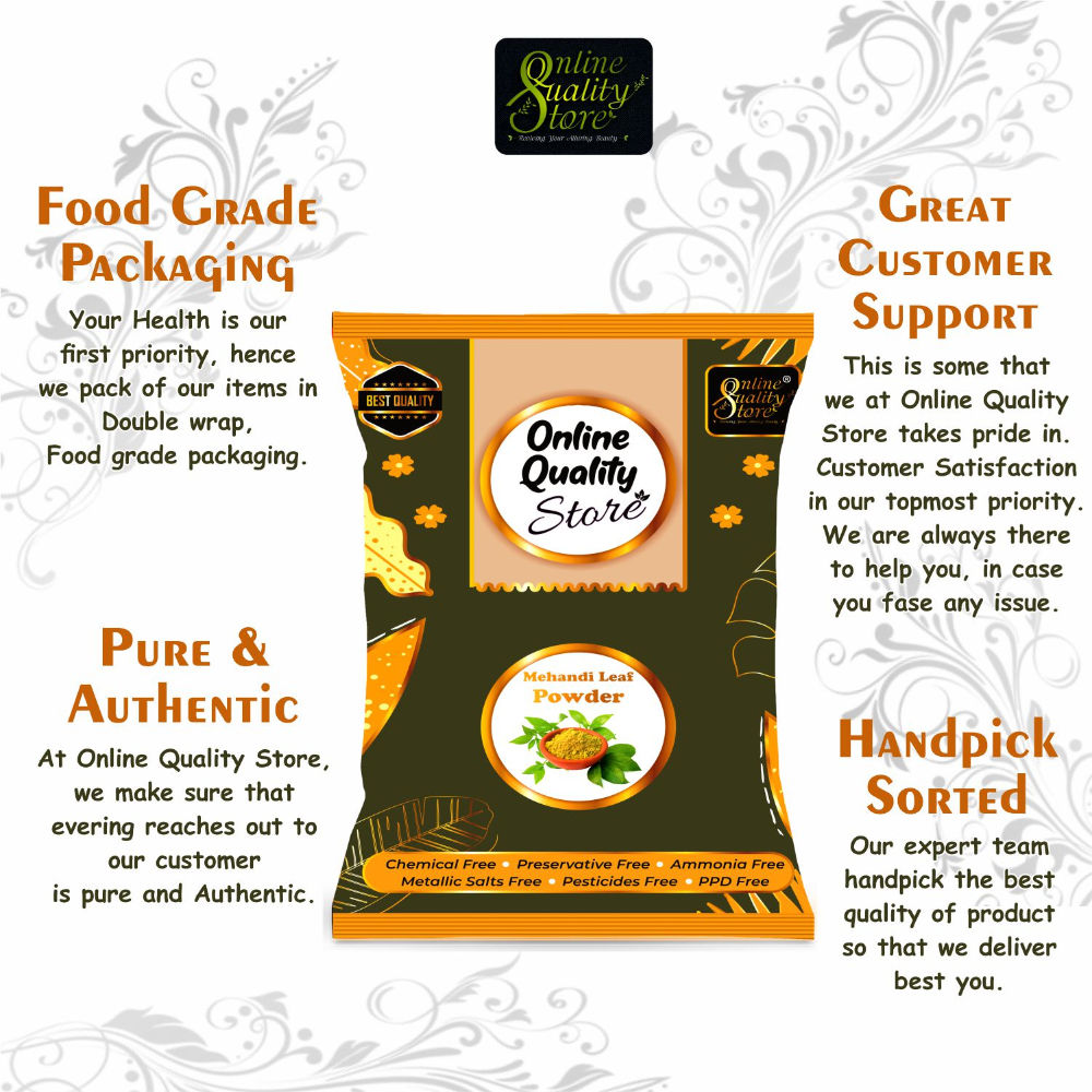 Online Quality Store Mehandi Powder Pure & Natural For Hair