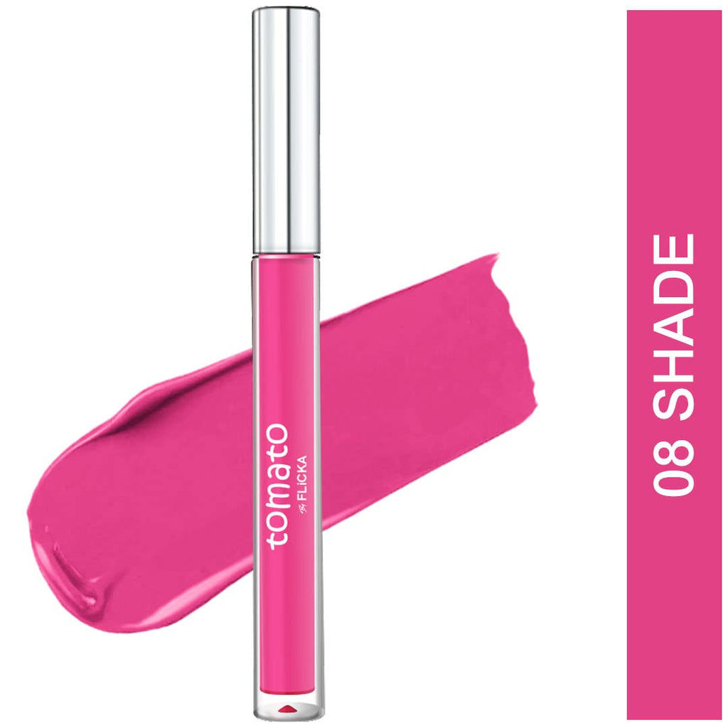 Flicka Tomato Liquid Lipstick Rich Matte Long Lasting Intense Pigment Smudgeproof