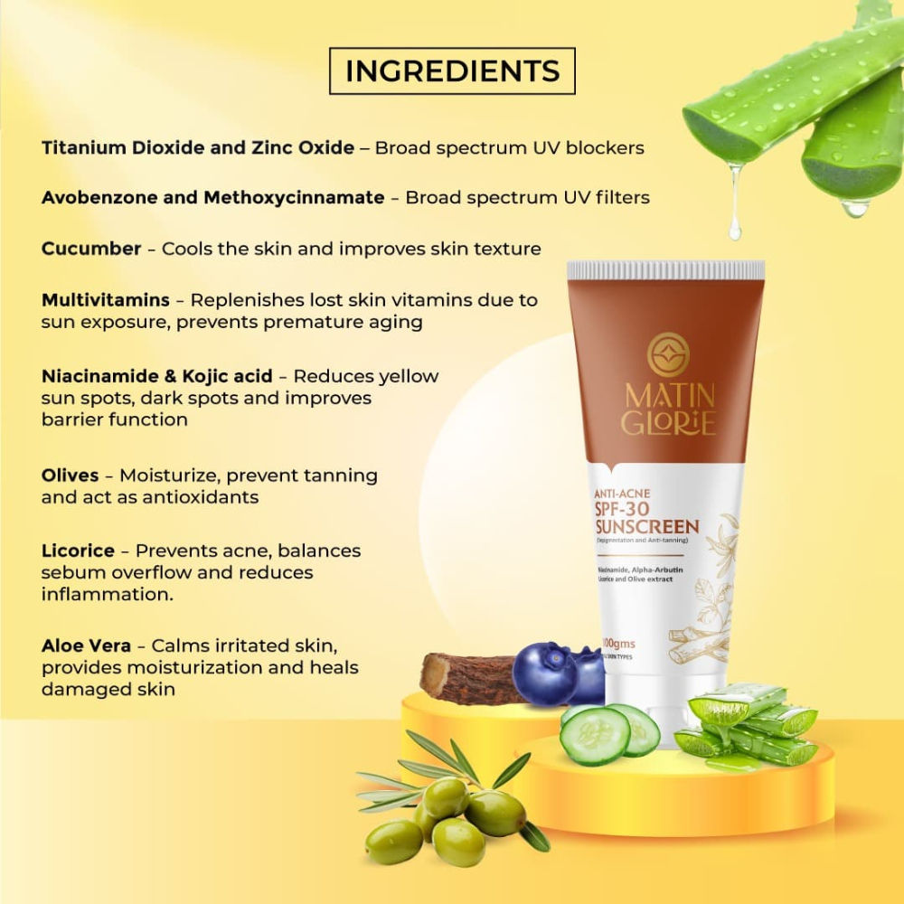 MATINGLORIE SPF 30 PA+++ Broad Spectrum Sunscreen