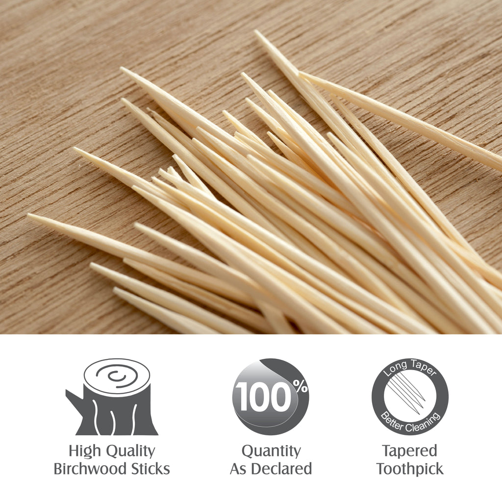 Tulips Wooden Tooth Picks 240 Sticks in a Re-Usable Dispenser