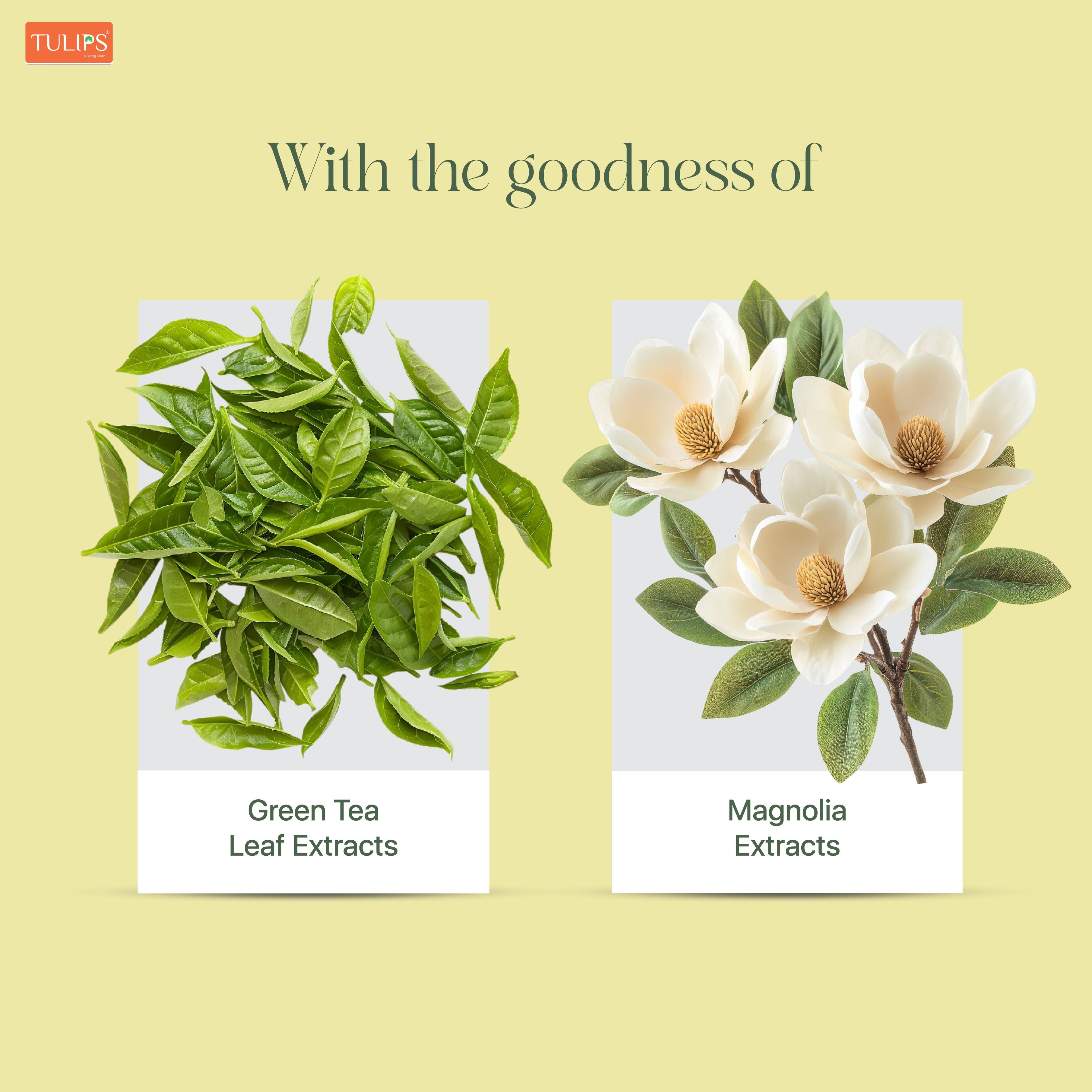 Tulips Refreshing, Daily Face Cleaning Wet Wipes Magnolia Fragrance
