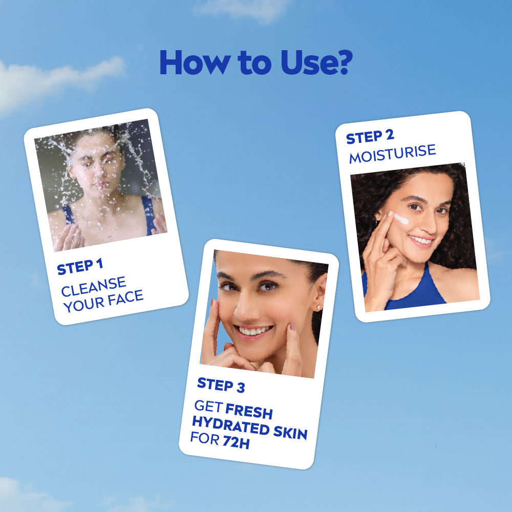 NIVEA Soft Vit E Light Non Sticky Face Moisturiser Cream Fresh & Hydrated Skin For All Skin Types