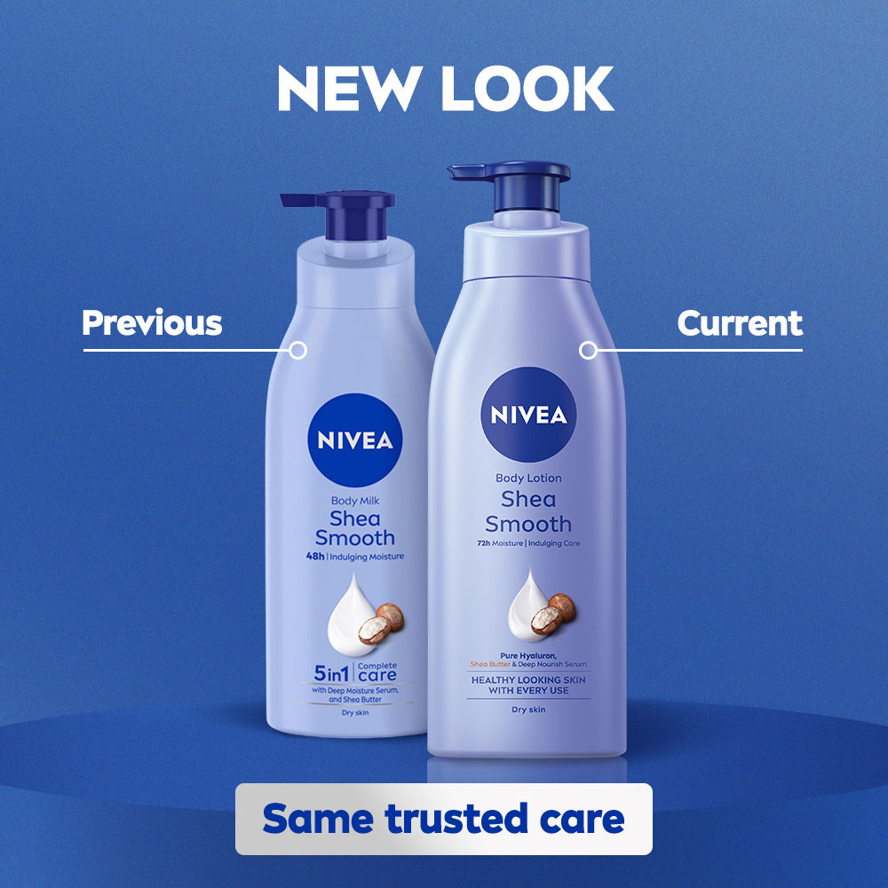 NIVEA Body Lotion for Dry Skin, Shea Smooth, with Shea Butter
