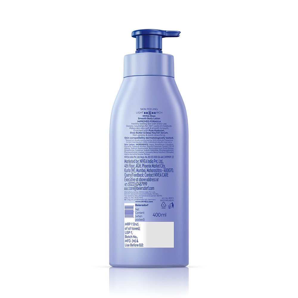 NIVEA Body Lotion for Dry Skin, Shea Smooth, with Shea Butter
