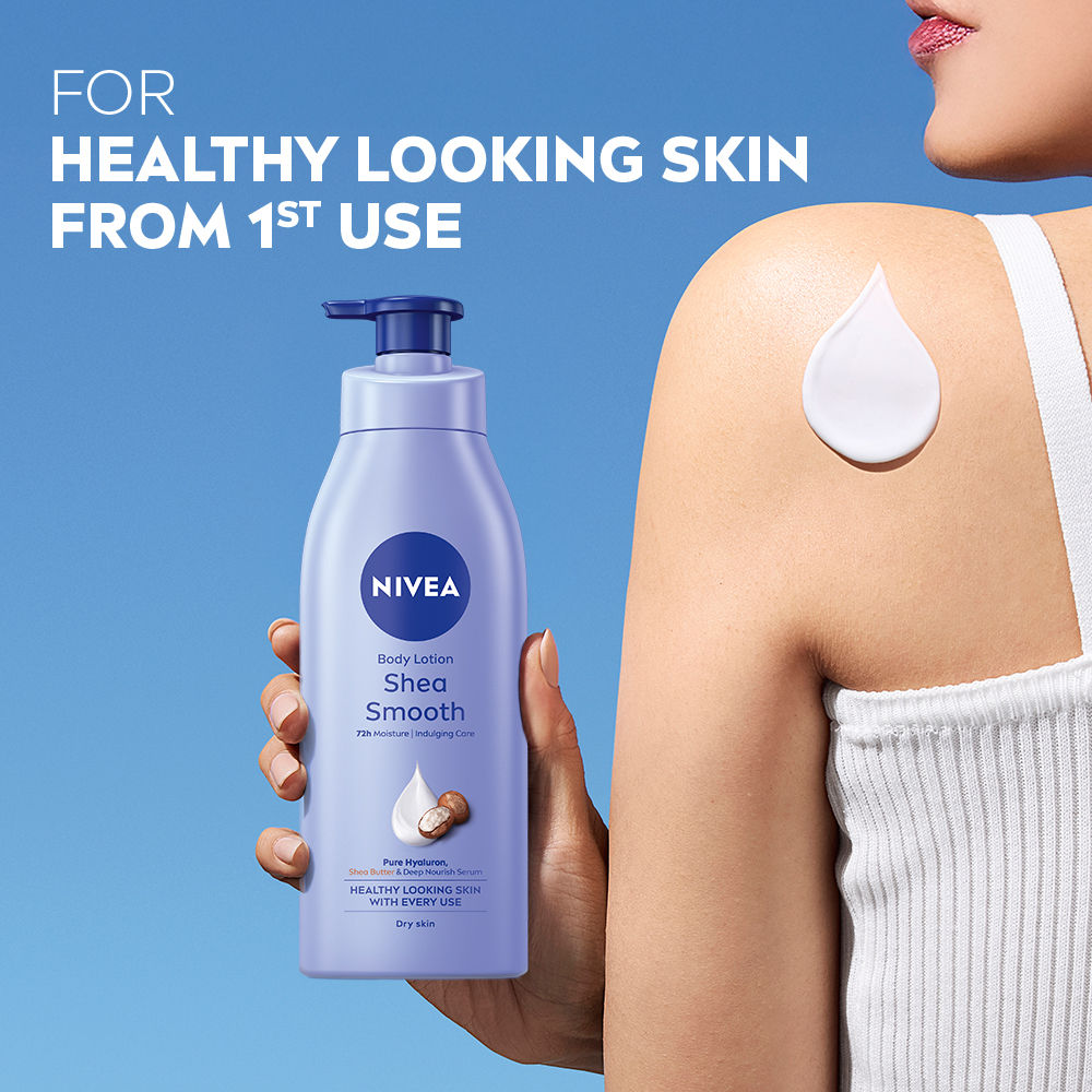 NIVEA Body Lotion for Dry Skin, Shea Smooth, with Shea Butter