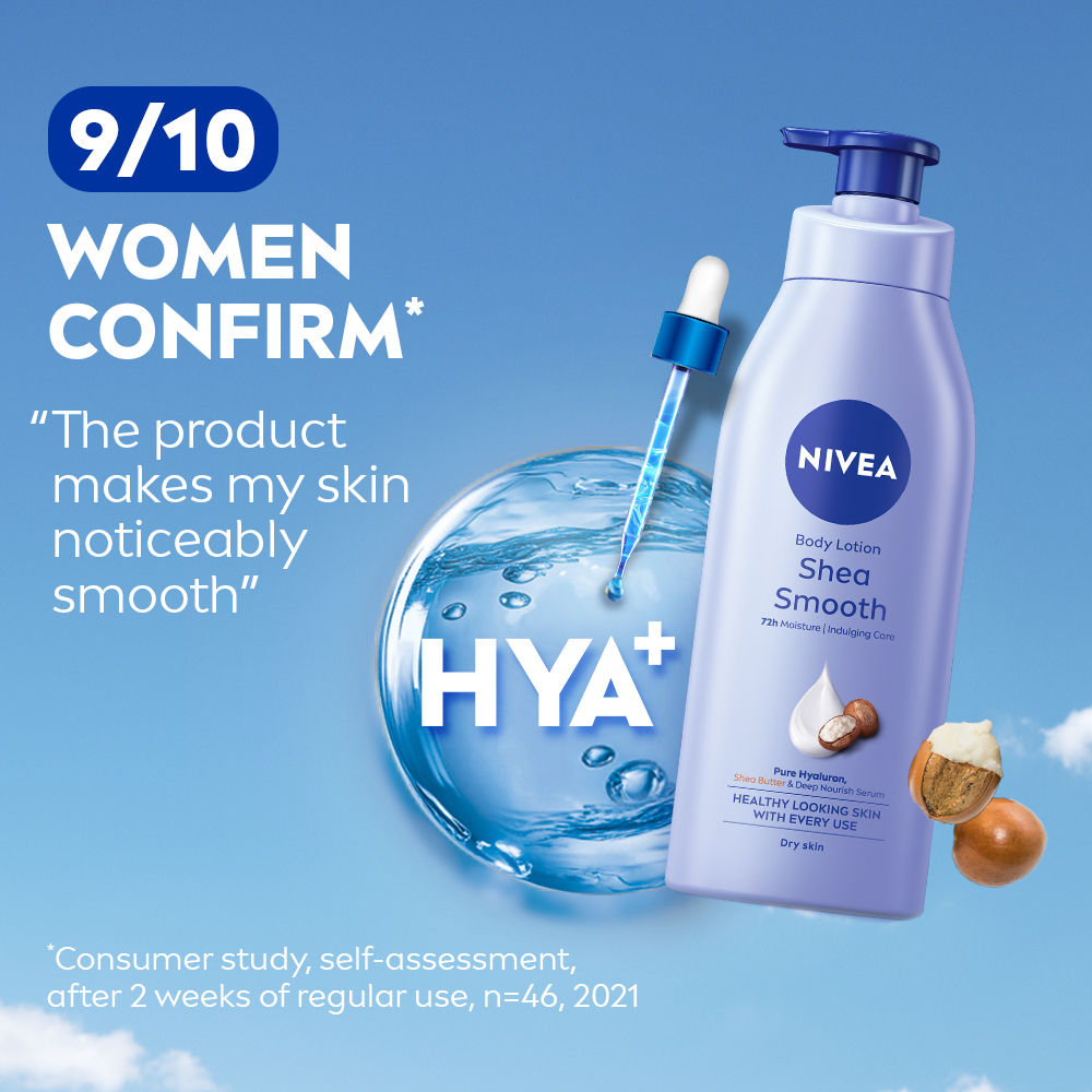 NIVEA Body Lotion for Dry Skin, Shea Smooth, with Shea Butter