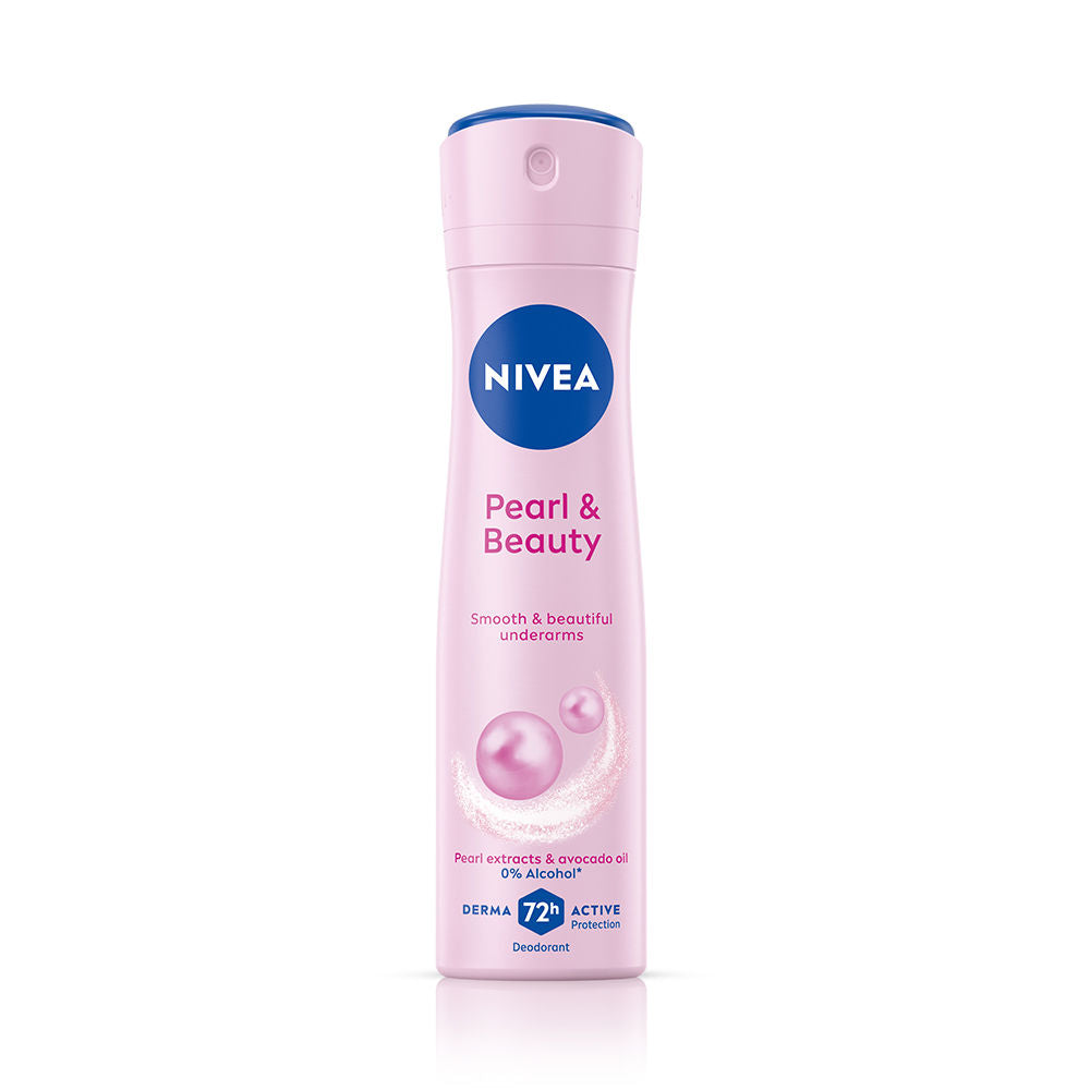 NIVEA Deo Pearl & Beauty Extracts & 0% Alcohol, For Smooth Underarms, 48H Freshness and Odour Protection