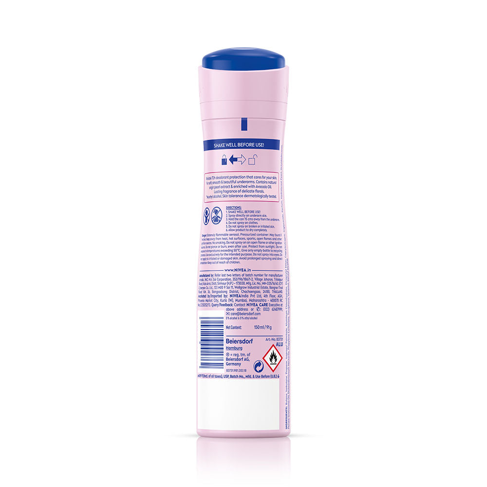 NIVEA Deo Pearl & Beauty Extracts & 0% Alcohol, For Smooth Underarms, 48H Freshness and Odour Protection