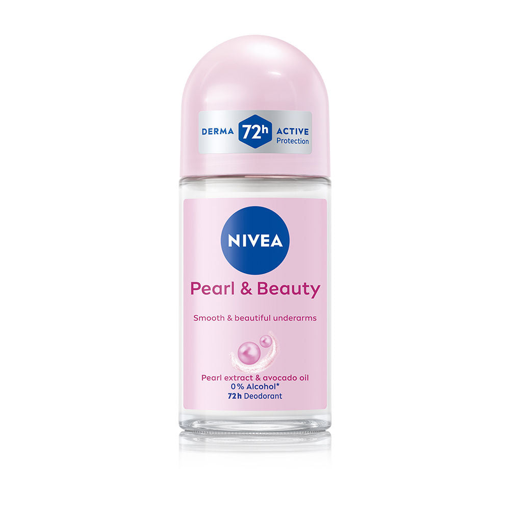 NIVEA 72H Active Protection With Pearl Extract Deo Underarm Roll On - Smooth Skin, Odor Protection