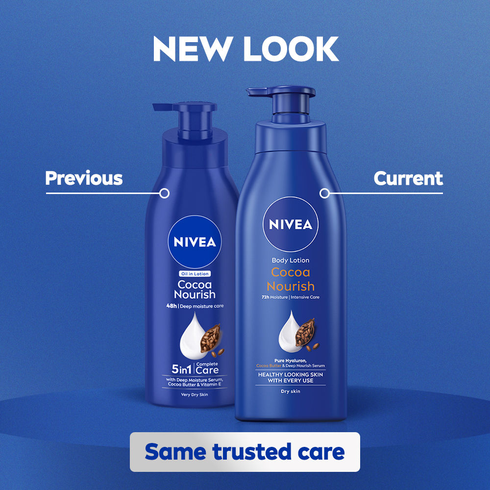 NIVEA 48H Deep Moisture Care Cocoa Butter & Vit E Body Lotion For Very Dry Skin