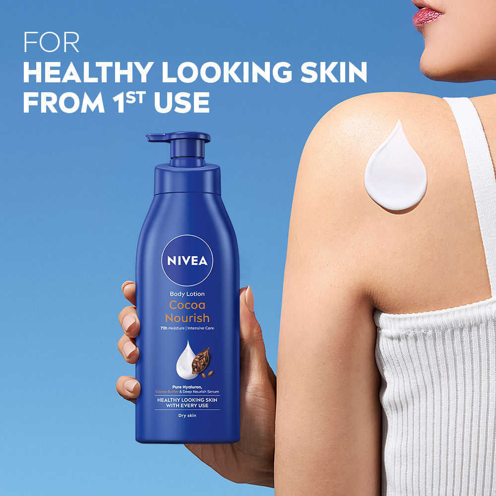 NIVEA 48H Deep Moisture Care Cocoa Butter & Vit E Body Lotion For Very Dry Skin