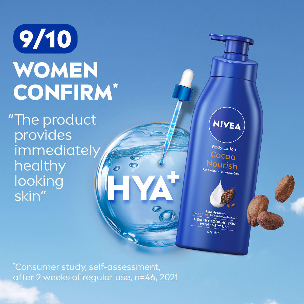 NIVEA 48H Deep Moisture Care Cocoa Butter & Vit E Body Lotion For Very Dry Skin
