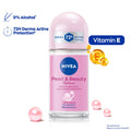 NIVEA Pearl & Beauty Radiance Deo Roll On For Women- 72H Odor Protection- 0% Alcohol