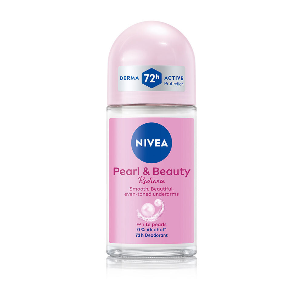 NIVEA Pearl & Beauty Radiance Deo Roll On For Women- 72H Odor Protection- 0% Alcohol