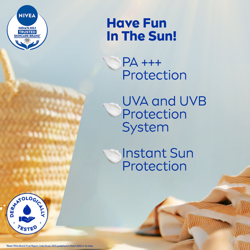 NIVEA SPF 50+ PA+++ & Vit E Face Sunscreen- Instant & Waterproof Protection