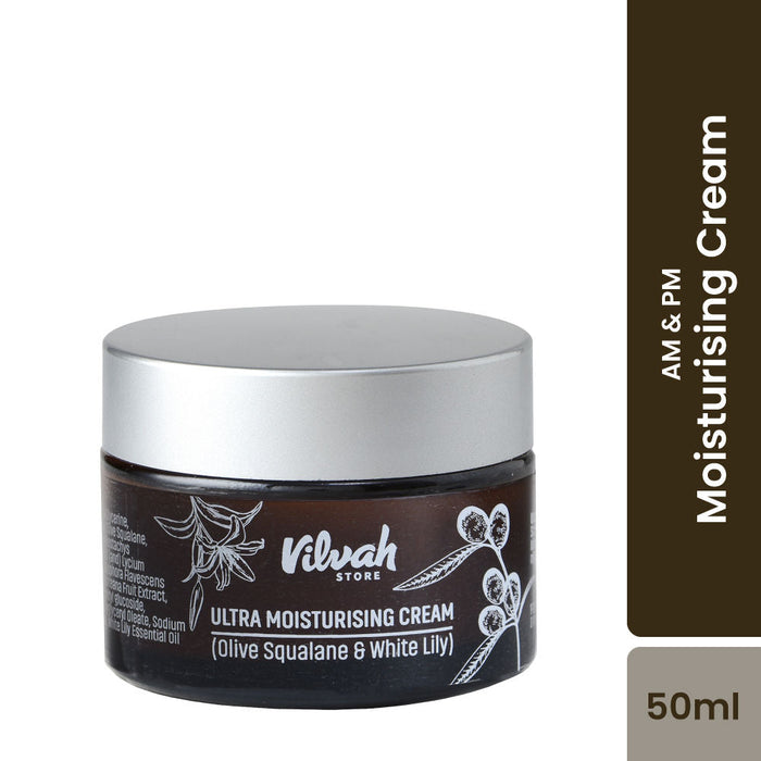Vilvah Ultra Moisturising Cream To Balance Moisture With Olive Squalane & White Lily