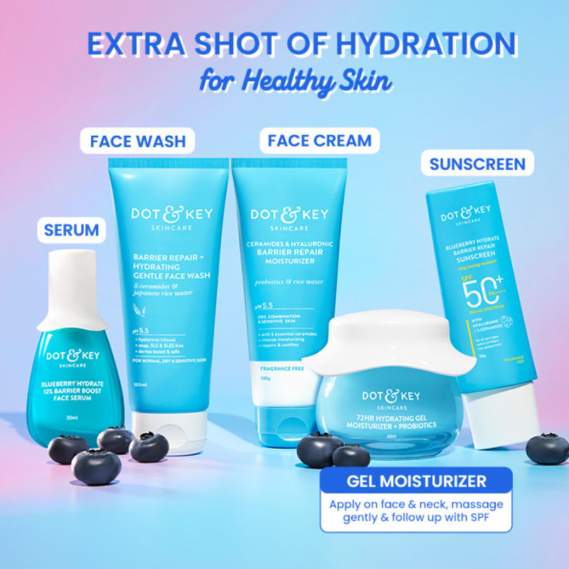 Dot & Key 72Hr Hydrating Lightweight Gel Face Moisturizer With Hyaluronic Acid & Probiotics