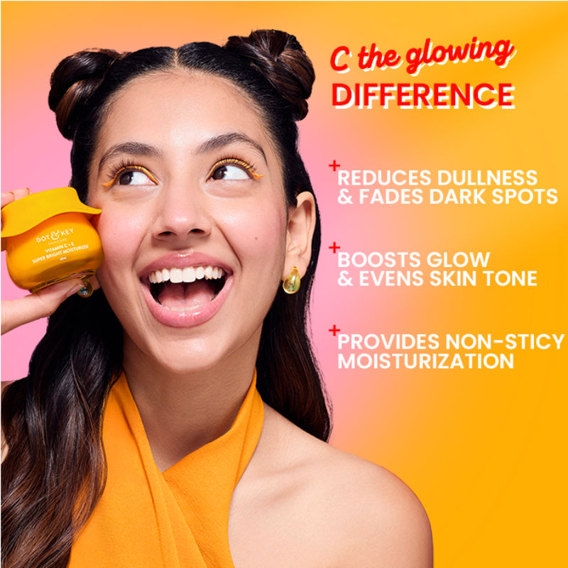 Dot & Key Vitamin C + E Super Bright Face Moisturizer For Glowing Skin, Fades Dark Spots