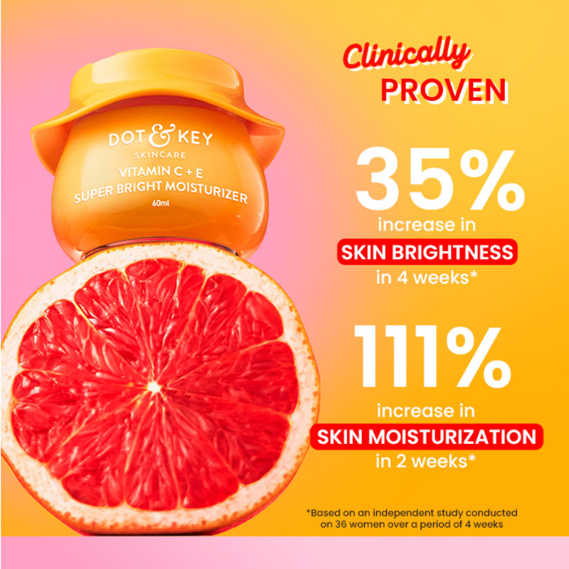 Dot & Key Vitamin C + E Super Bright Face Moisturizer For Glowing Skin, Fades Dark Spots