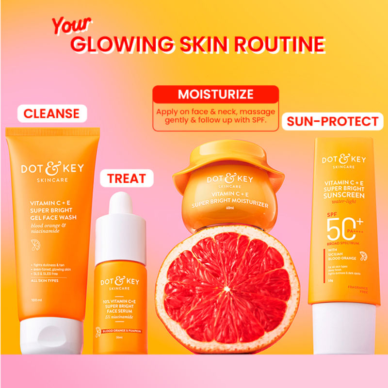 Dot & Key Vitamin C + E Super Bright Face Moisturizer For Glowing Skin, Fades Dark Spots