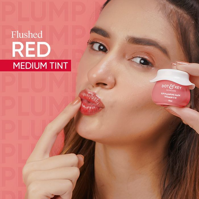 Dot & Key Vitamin C + E Lip Plumping Mask For Soothes Dryness, Pigmentation & Glowing Lips
