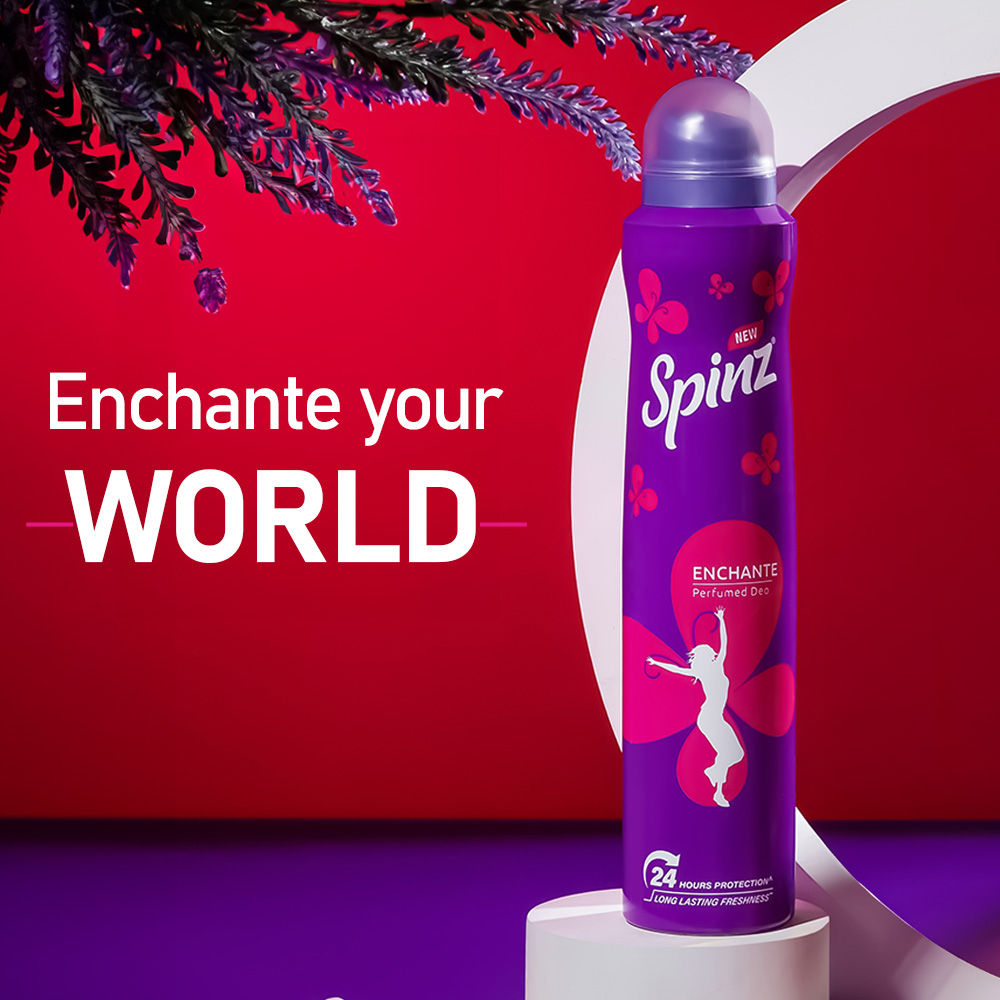 Spinz Enchante Perfumed Deo For Women With International Fragrances For Long Lasting Freshness