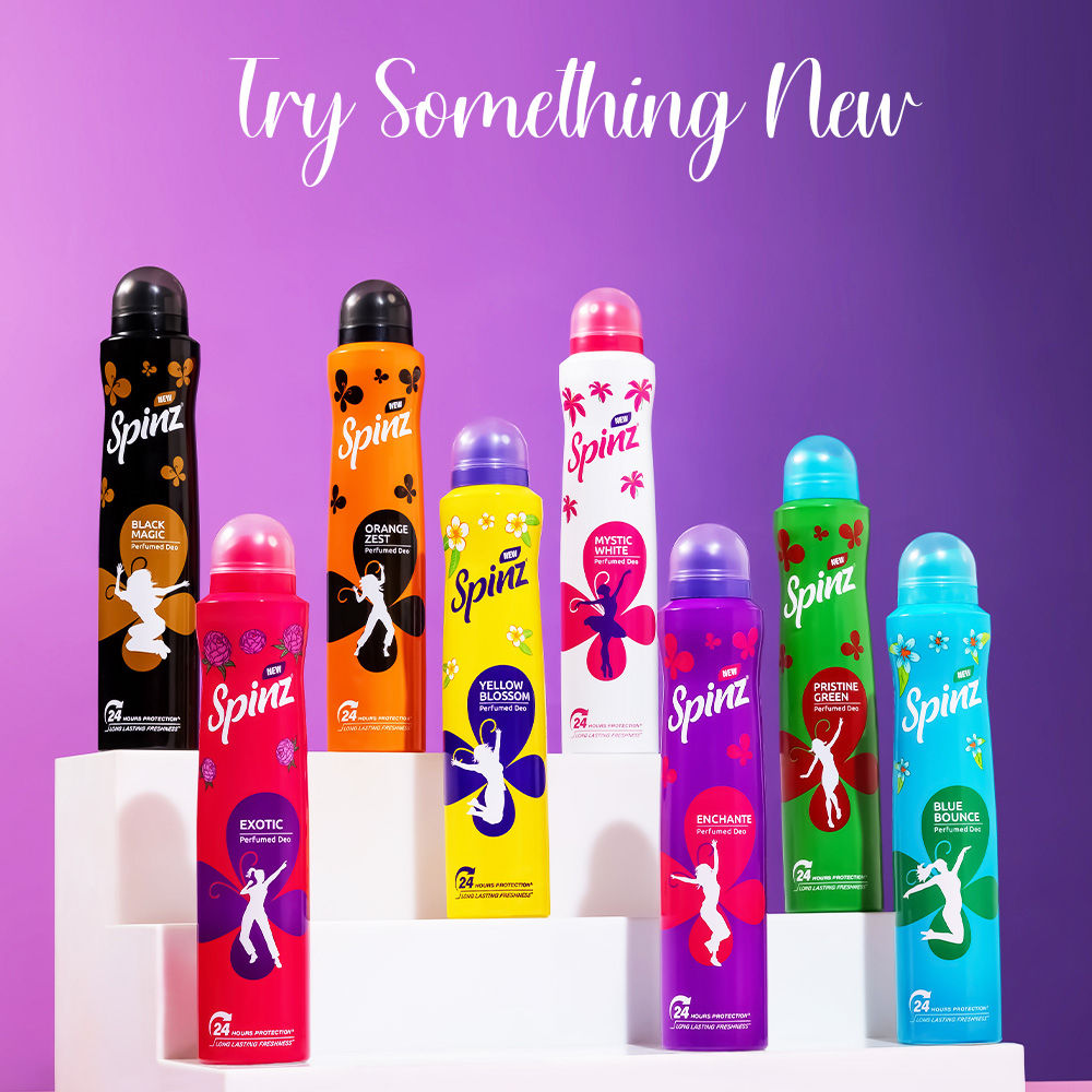 Spinz Enchante Perfumed Deo For Women With International Fragrances For Long Lasting Freshness