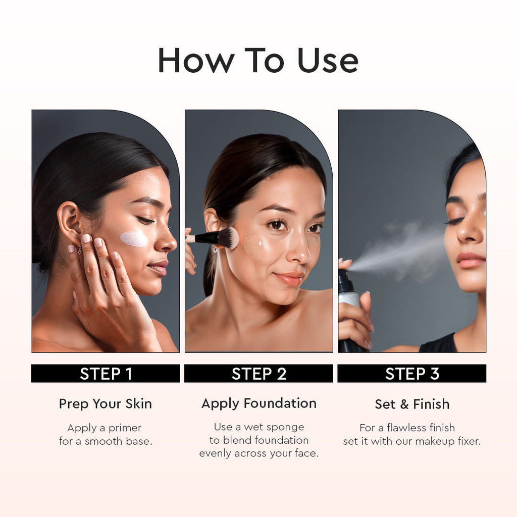 C2p Pro Luminous Silk High Coverage Liquid Foundation For Face Makeup